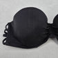 Shade & Shore Black Padded Strapless Swim Sports Bra Beach Bikini Top 34C