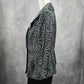 Alex Marie Black Gray Executive Jacket Coat Formal Animal Print Medium