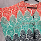 Downeast White Floral Tassel Boho Beach Swim Cover Up Duster Kimono XS/S
