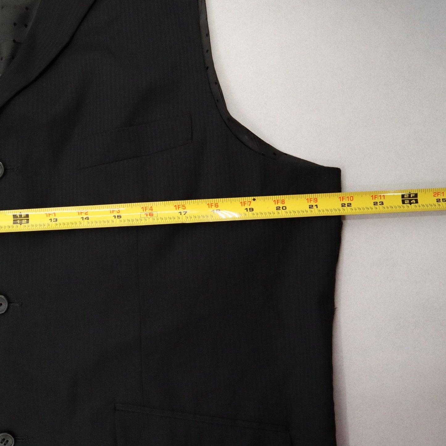 Black Stripe Polka Dot 4 Button Point Peak Lapel Formal Tuxedo Vest Large 44R