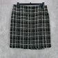 Ann Taylor Black Weave Plaid Tartan Preppy Mini Short Petite Skirt 6P