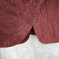 Natural Reflection Red Pullover Knit Long Sleeve Cardigan Sweater Medium