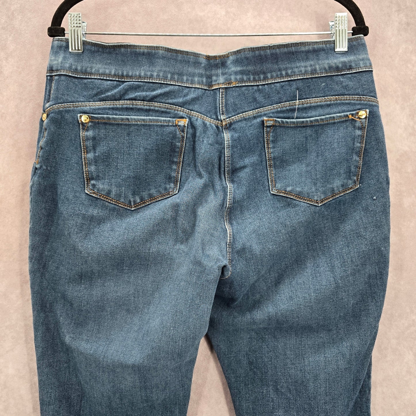 Nygard Blue Pullon Stretch Skinny Taper Denim Jeans Bottoms Pants Large 14 16
