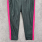 Gray Pink Active Crop Capri Stretch Sports Bottoms Leggings Pants L Large