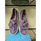 Rock and Candy Purple Bow Flat Slide Suede Sneakers Size 8.5