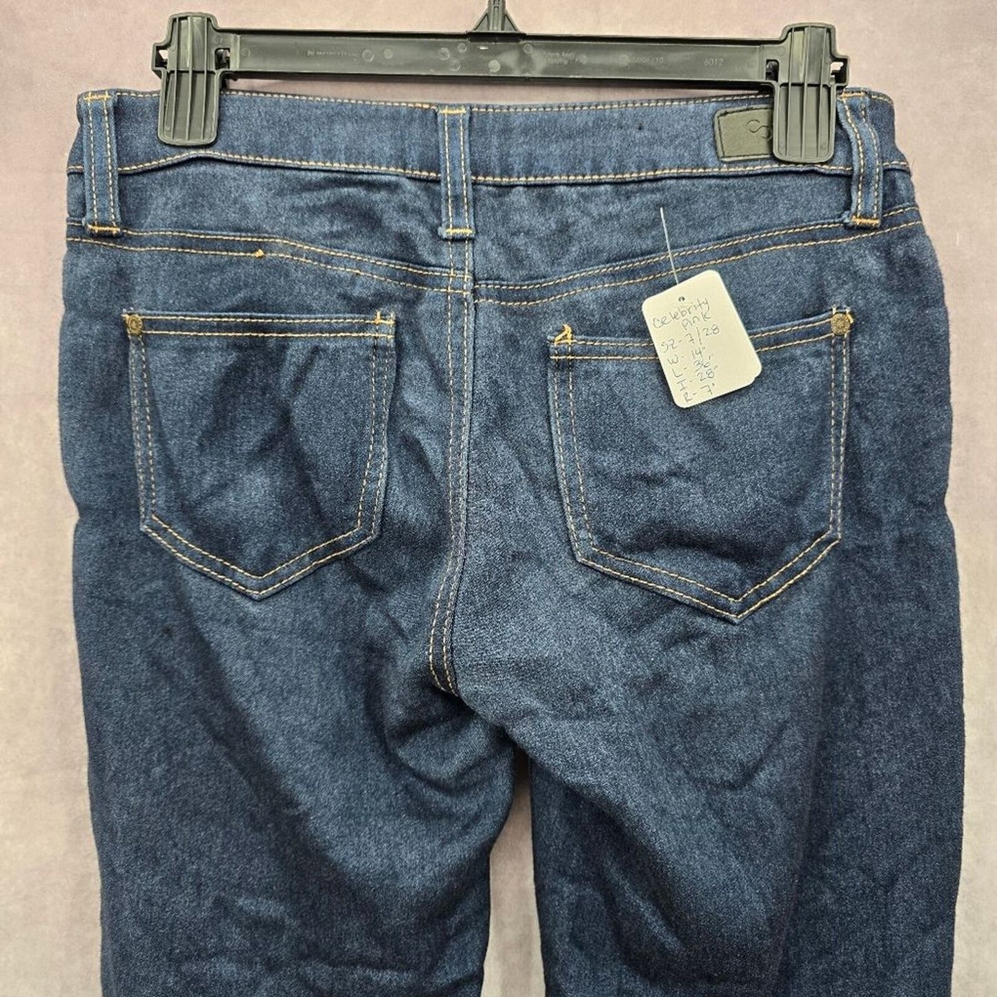 Celebrity Pink Blue Skinny Jeggings Jeans Denim Pants Size 7/28