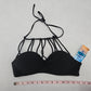 Rue21 Black Strap Padded Halter Swim Sports Bra Beach Bikini Top M Medium