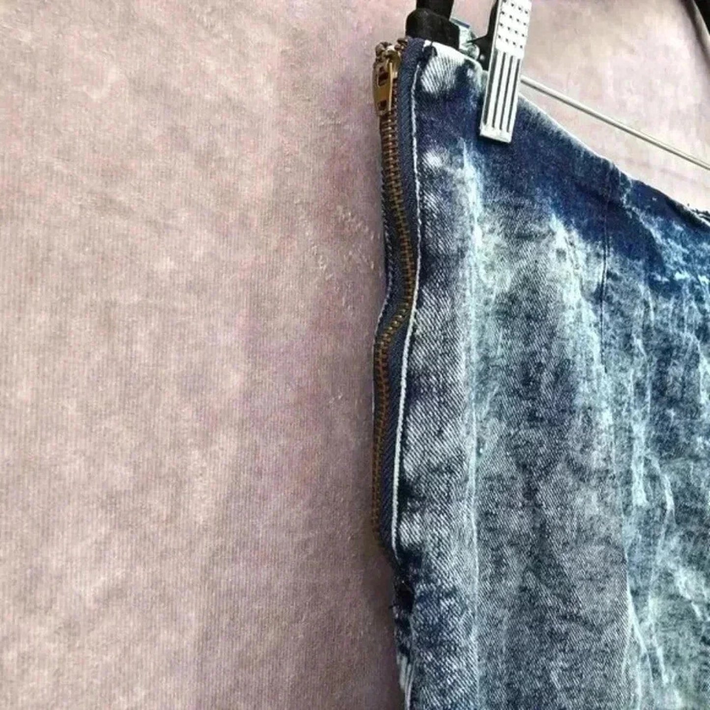 Nicole Premium Jeans Denim Skirt Midi Button Stretch Zipper Slit Y2K Plus 15/16