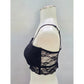 Black Lace Floral Whimsygoth Romantic Dark Boudoir Bridal Bralette Large