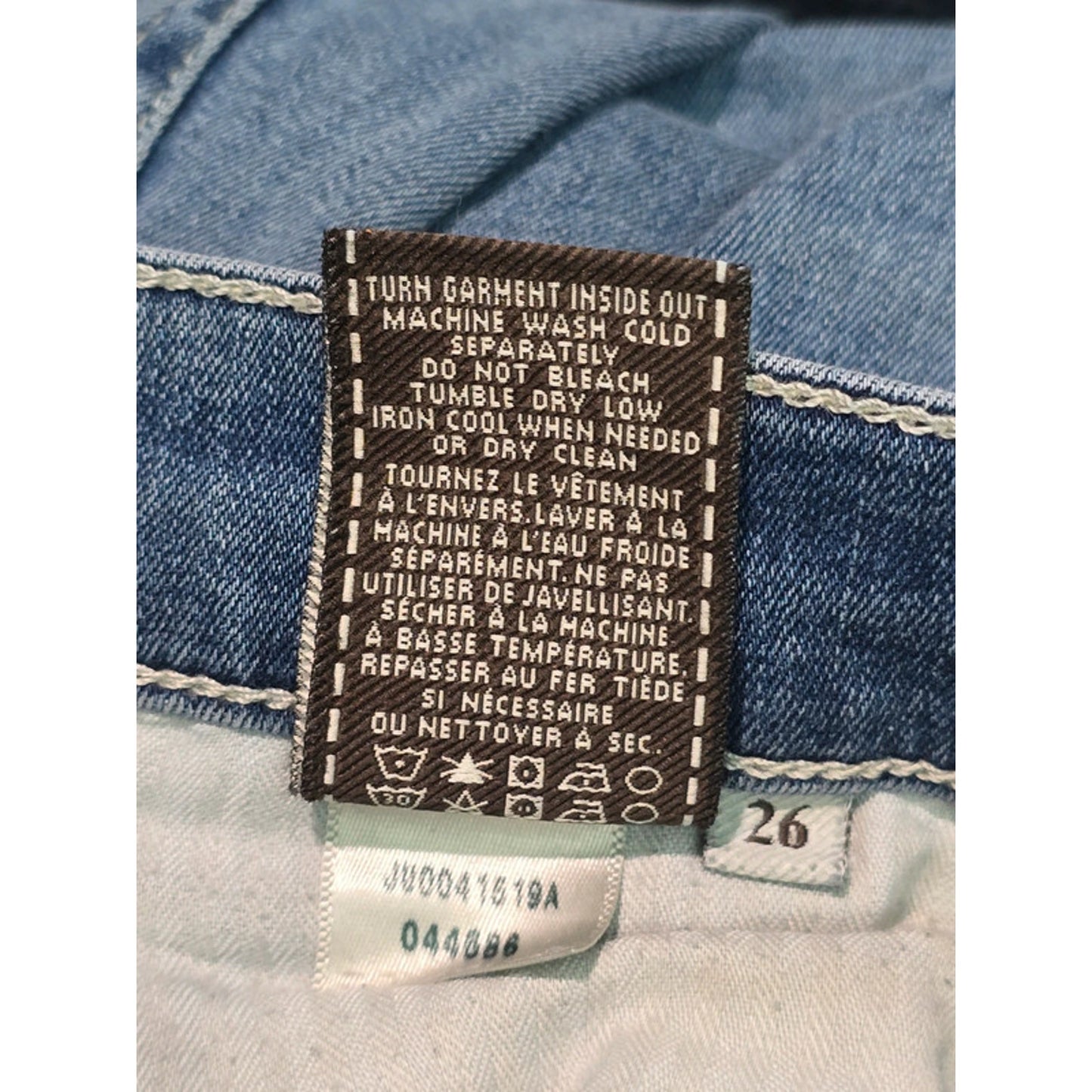 7 For All Mankind Blue Skinny Cotton Womens Jeans 26