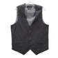 J Ferrar Black 4 Button Point Welt Pocket Stripe Formal Tuxedo Suit Vest M 42R
