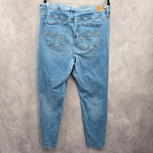 American Eagle Hi Rise Jegging Jeans Blue Skinny Stretchy Pants Plus 20 Regular