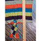 Multicolor Stripes Tie Front Disco Party Summer Top Medium