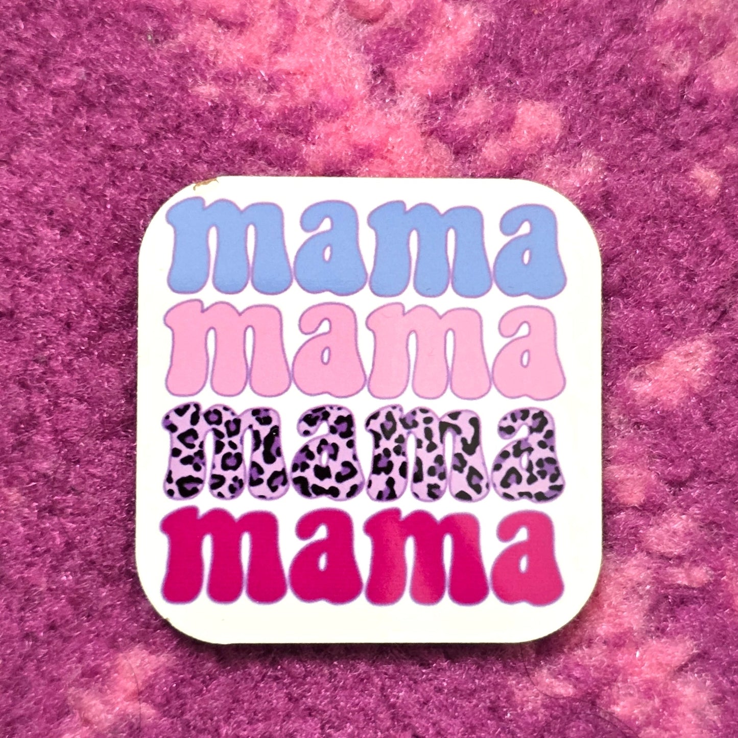 Mama Blue Handmade Square Refrigerator Magnet