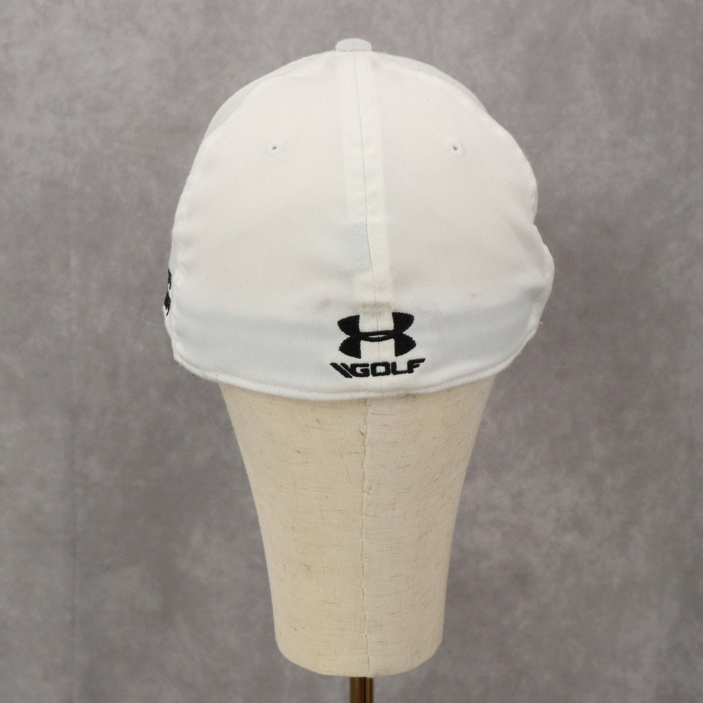 Under Armour White Fitted Athletic Sports Baseball Cap Hat