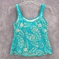 Kim Rogers Blue Floral Padded Swimwear Tankini Tank Top Medium M