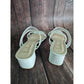 Lulus White Mesh Strap Heels 8