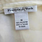 Preston & York Vintage Cream Pleat Flare Knee Length Short Skirt Plus 14