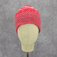 Pink Red Annabelle Crochet Knit Bucket Cap Hat Fun VTG Y2K Funky Beanie