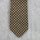 Kenneth Cole New York Brown Blue Geometric Silk Executive Mens Neck Tie