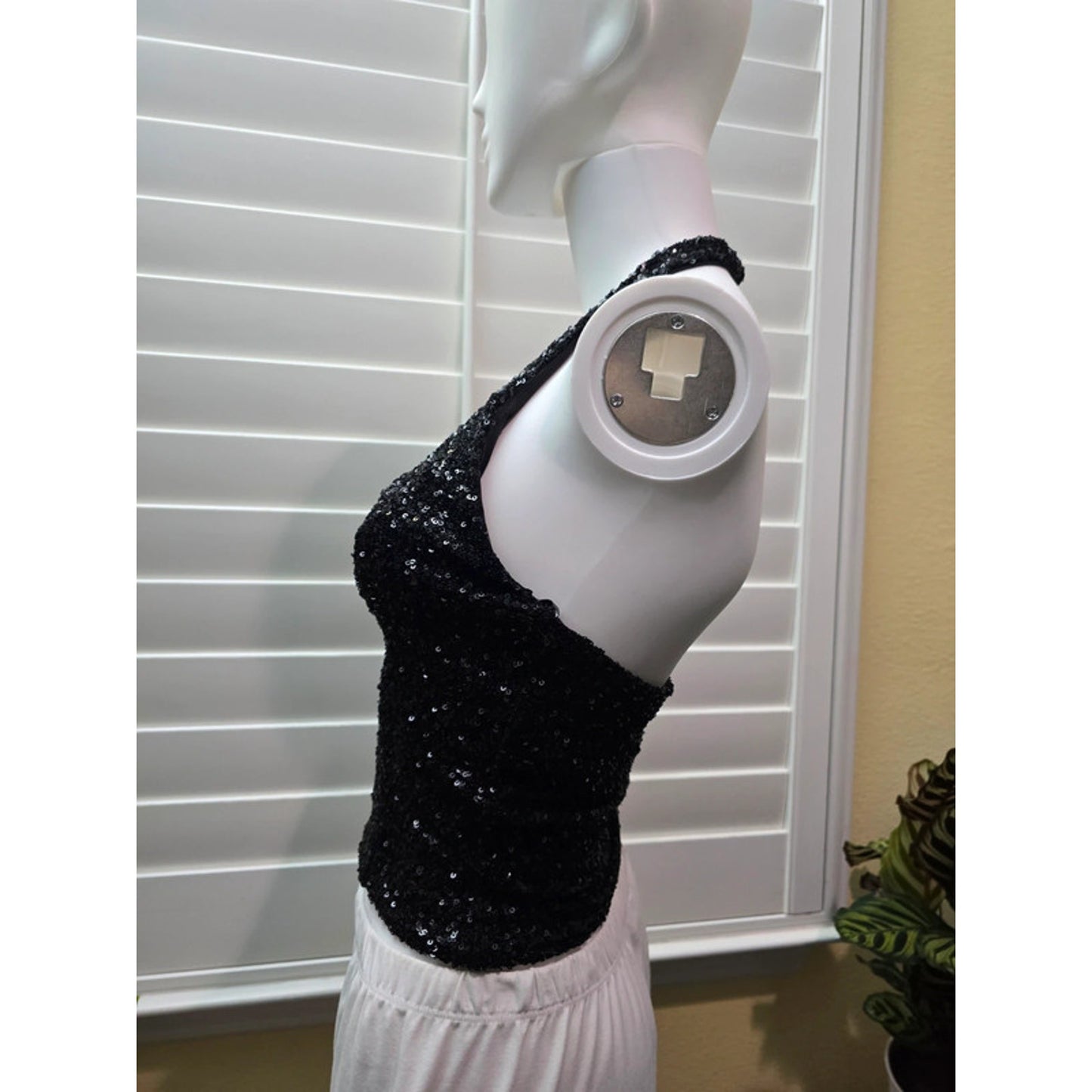 Black Sequin Halter Forever 21 Goth Fairy Patry Top Small
