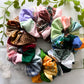 12 Handmade Scrunchies Bundle Mixed Lot Satin Silk Hair Ties Accessories Gift