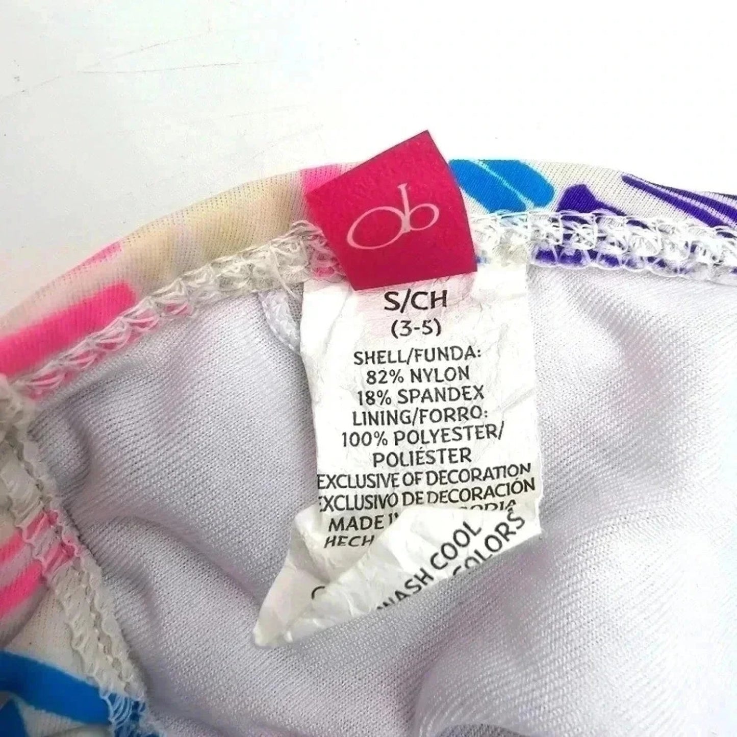 OP White Triangle String Bikini Top Swimwear Swimsuit Small