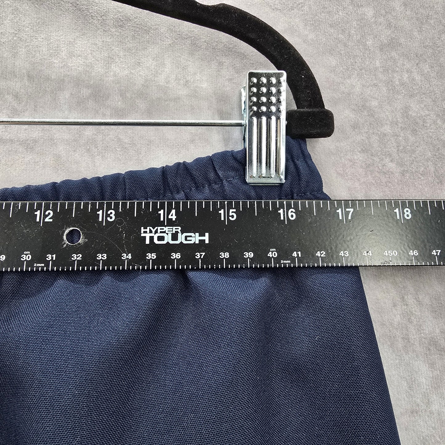 Navy Blue Vintage Executive Pull On Solid Split Knee Length Plus Skirt 14