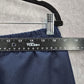 Navy Blue Vintage Executive Pull On Solid Split Knee Length Plus Skirt 14
