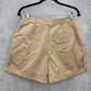 Liz Claiborne Tan Flat Front Bermuda Cotton Petite Bottoms Pants Shorts 12