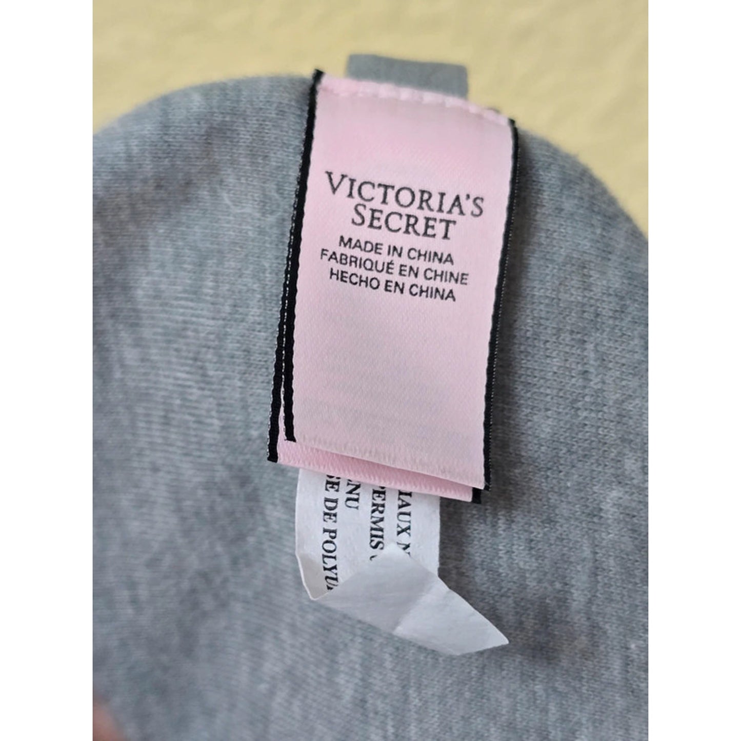 Victoria's Secret Gray Plaid Restful Sleep Blackout Eye Masks OSFM