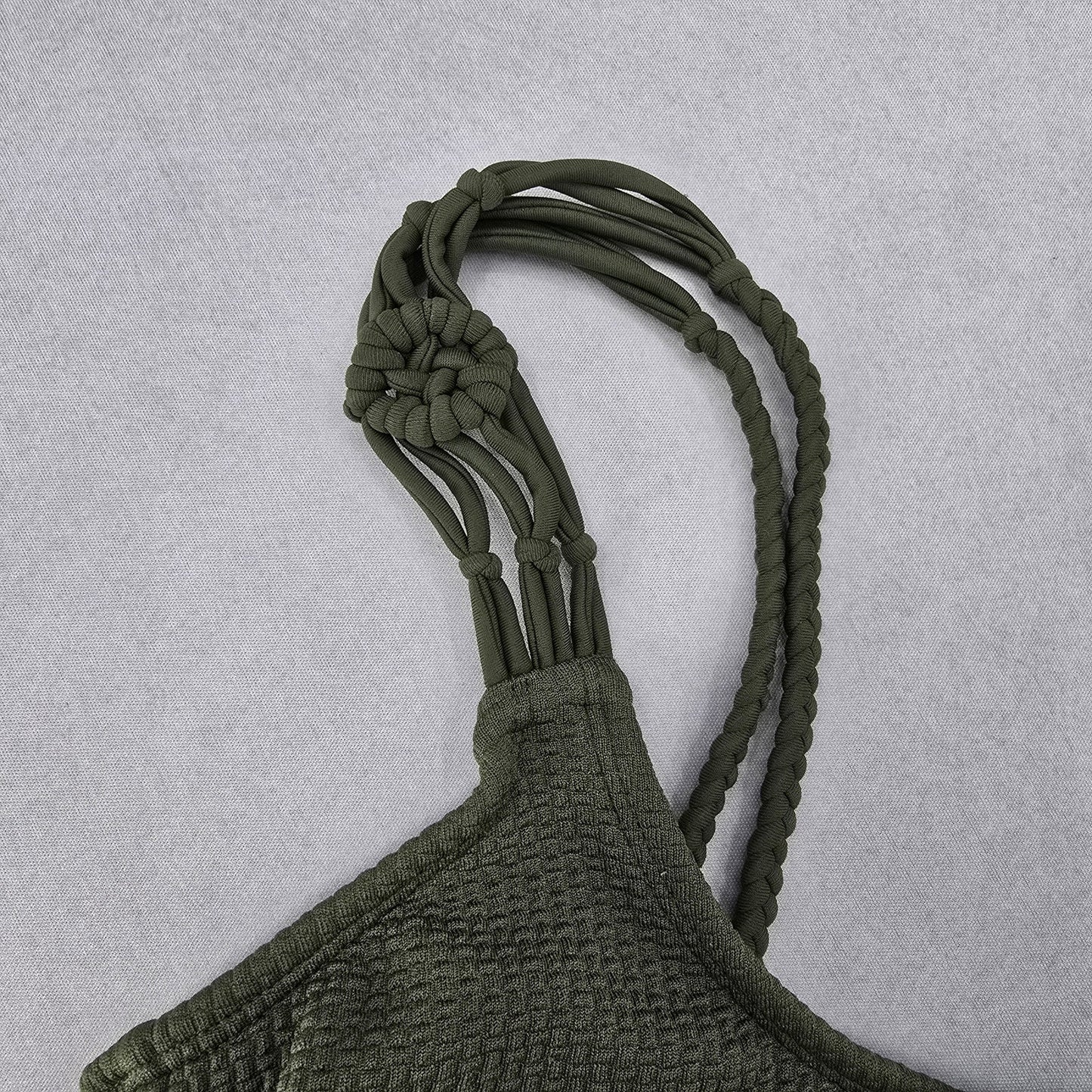 Xhilaration Green Padded Crochet Beach Bikini Bralette Swim Top S Small