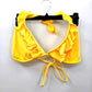Old Navy Yellow Halter Tie String Ruffle Triangle Bikini Top Swimwear 1XL