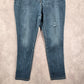 Nygard Blue Pullon Stretch Skinny Taper Denim Jeans Bottoms Pants Large 14 16