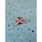 Pink Silver Ribbon Enamel Brooch Pin