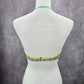 Victoria's Secret Green Floral Paisley Padded Bikini Top Halter Swimwear 36B