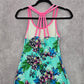 Authentic American Heritage Green Pink Floral Maxi Sleeveless Strap Junior L/14