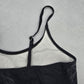Black Padded Y2K Classic Pull On Swim Sports Bra Beach Bikini Top M Medium