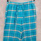 Magellan Outdoors Blue Plaid Sleep Fleece Pajama Bottoms Trousers Pants M Medium