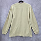 Bon Worth Tan Brown Safari Embroidered Long Sleeve Button Sweater XS