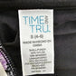 Time and Tru Black Floral Padded Adjustable Strap Bikini Top Swimwear Small