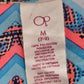 OP White Chevron Wrap Fringe Boho Beach Swim Cover Up Duster Kimono Medium M 7-9