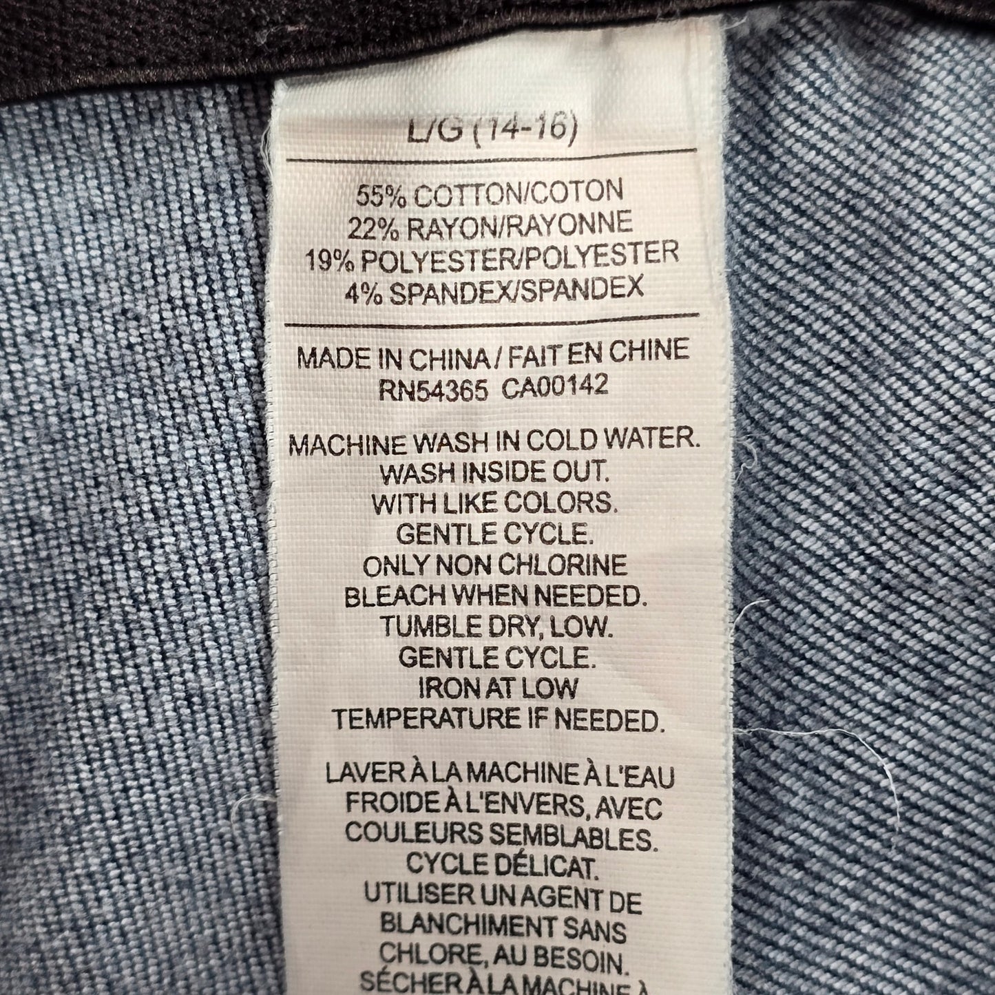 Nygard Blue Pullon Stretch Skinny Taper Denim Jeans Bottoms Pants Large 14 16