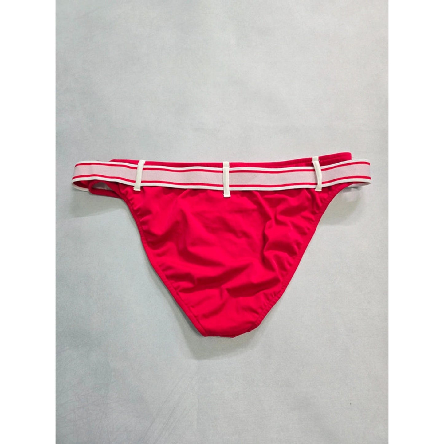 Venus Red Buckle Belt Stripes Swimsuit Beach Resort Vacation Bikini Bottoms 14