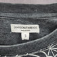 Grayson Threads Gray White Spider Web Pattern Long Sleeve Pullover Sweater Small