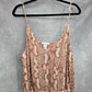 H&M Pink Printed Romper Sleeveless Shorts Pockets Stretch Large