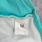 Blue Ruffle Crop Padded Tube Swimwear Tankini Tank Top Medium M