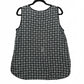 Liz Claiborne Black White Floral Sleeveless Tunic Top Shirt Blouse Medium