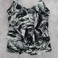 Jamaica Bay Black Ruffle Floral Padded Swimwear Tankini Tank Top Medium M 10