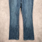 007. Riders By Lee Mid Rise Boot Cut Straight Blue Denim Pants Jeans Size 14M